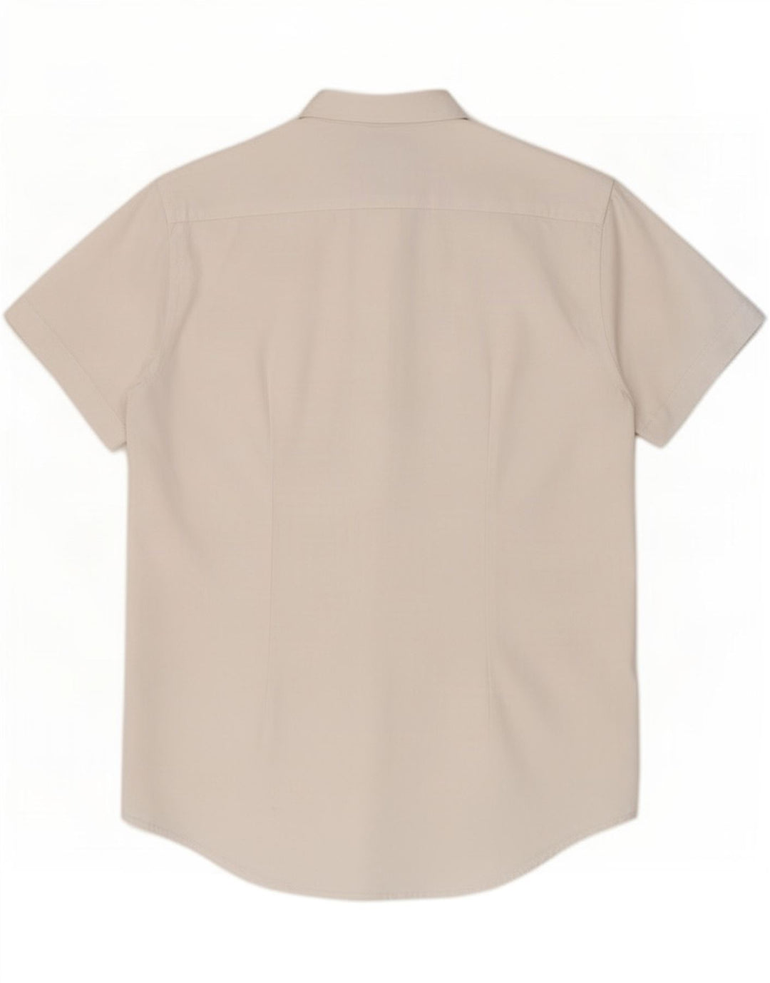 Camicia slim fit a maniche corte da uomo Zara bianca media