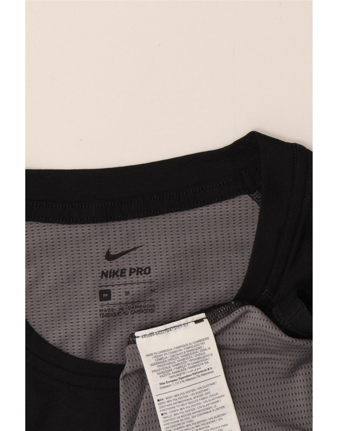 Nike Mens T-Shirt Top Medium Black Polyester