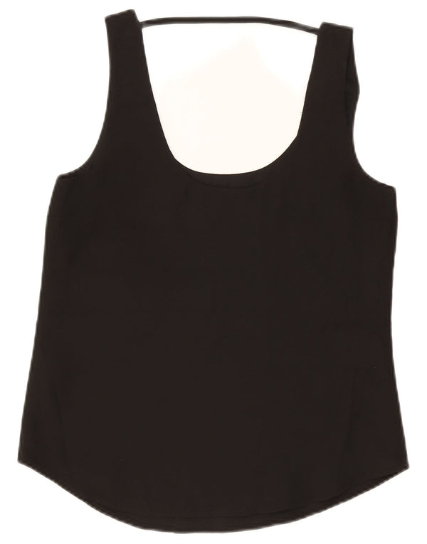 Oasis Womens Sleeveless Blouse Top UK 8 Small Black Polyester