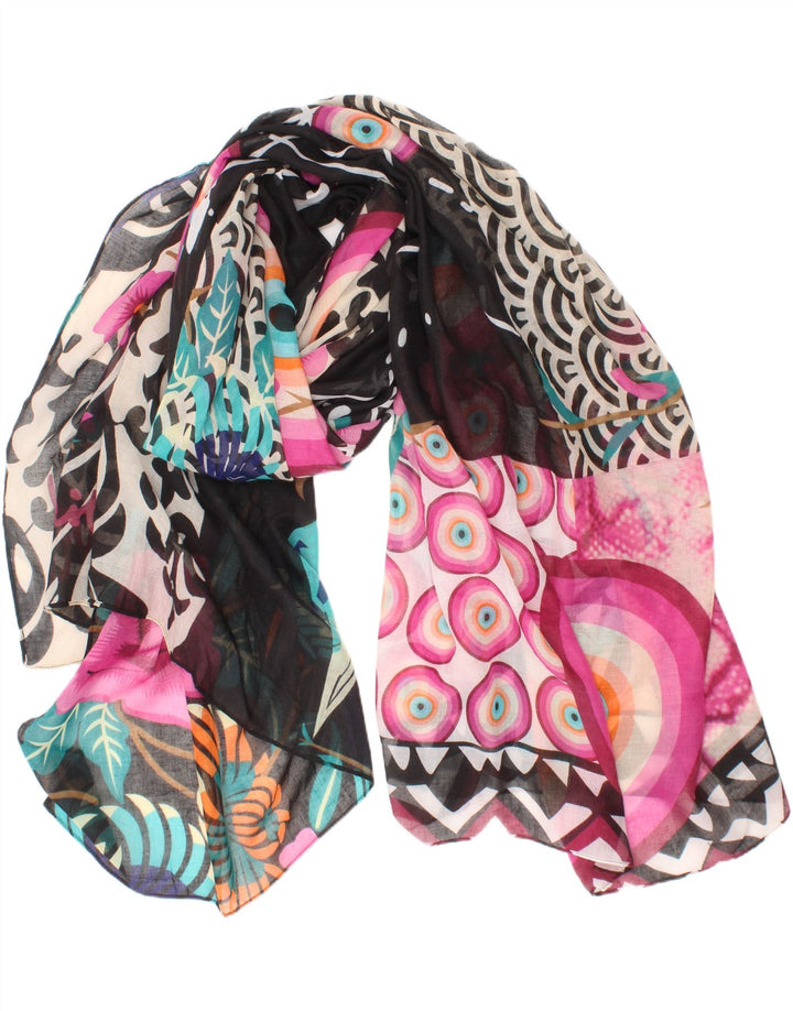 Desigual Womens Graphic Rectangle Scarf One Size Multicoloured Bohemian