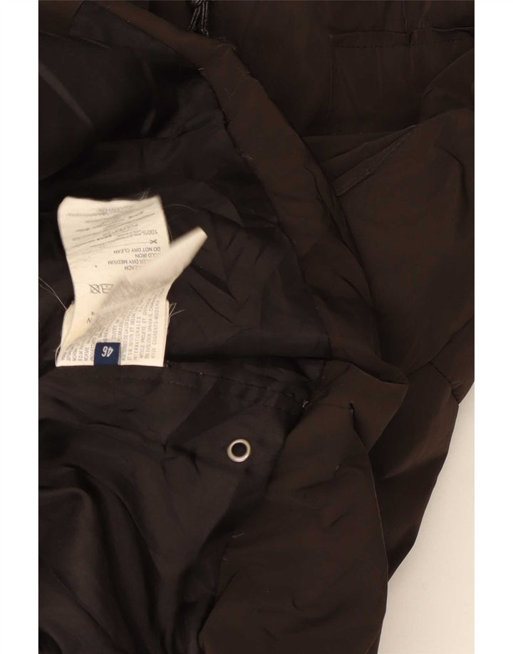 Trussardi Jeans Womens Hooded Padded Coat IT 46 Large Brown Polyester