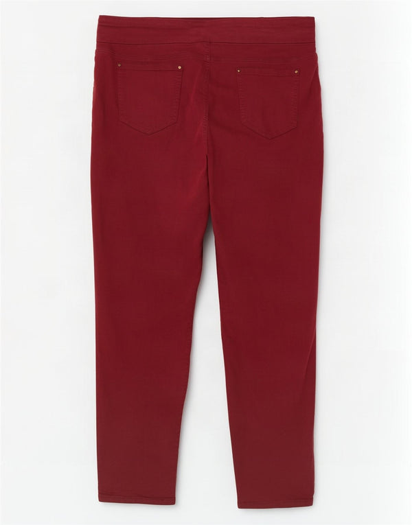 Marks & Spencer Pantalon décontracté autographe pour femme UK 26 5XL W52 L30 Bordeaux