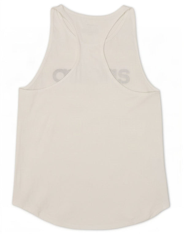 Adidas Womens Graphic Vest Top UK 8/10 Small White Cotton