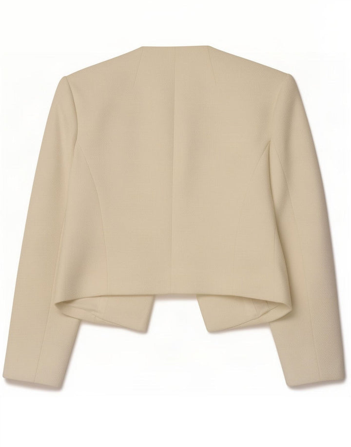 Hobbs Chaqueta Bolero Abierta de Manga 3/4 para Mujer UK 8 Small Poliéster Blanco