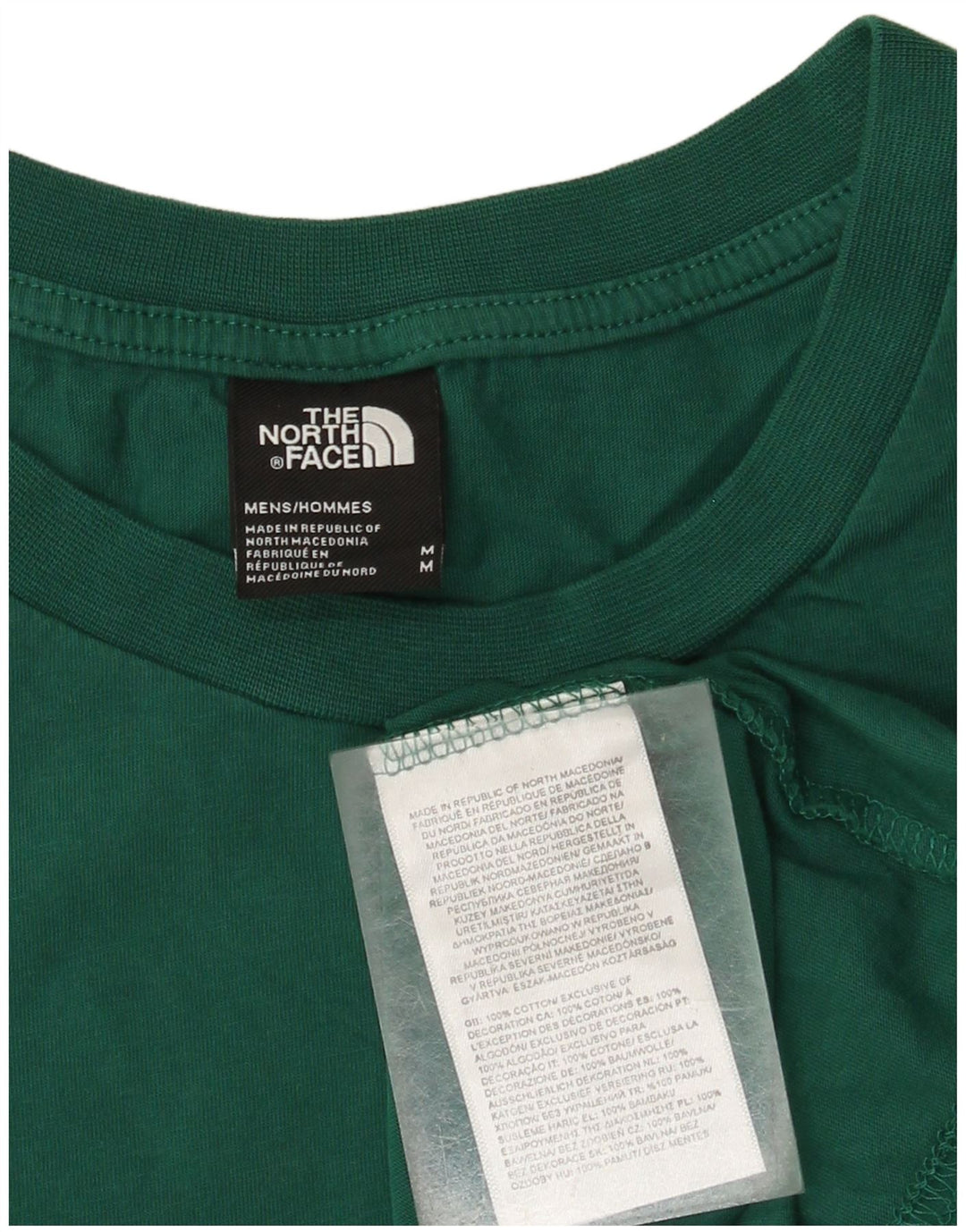 The North Face Mens Graphic T-Shirt Top Medium Green Cotton