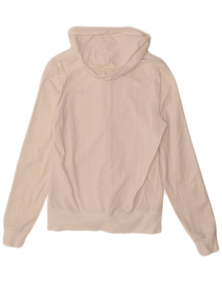 Suéter feminino Nike com capuz e zíper UK 12/14 médio off white algodão