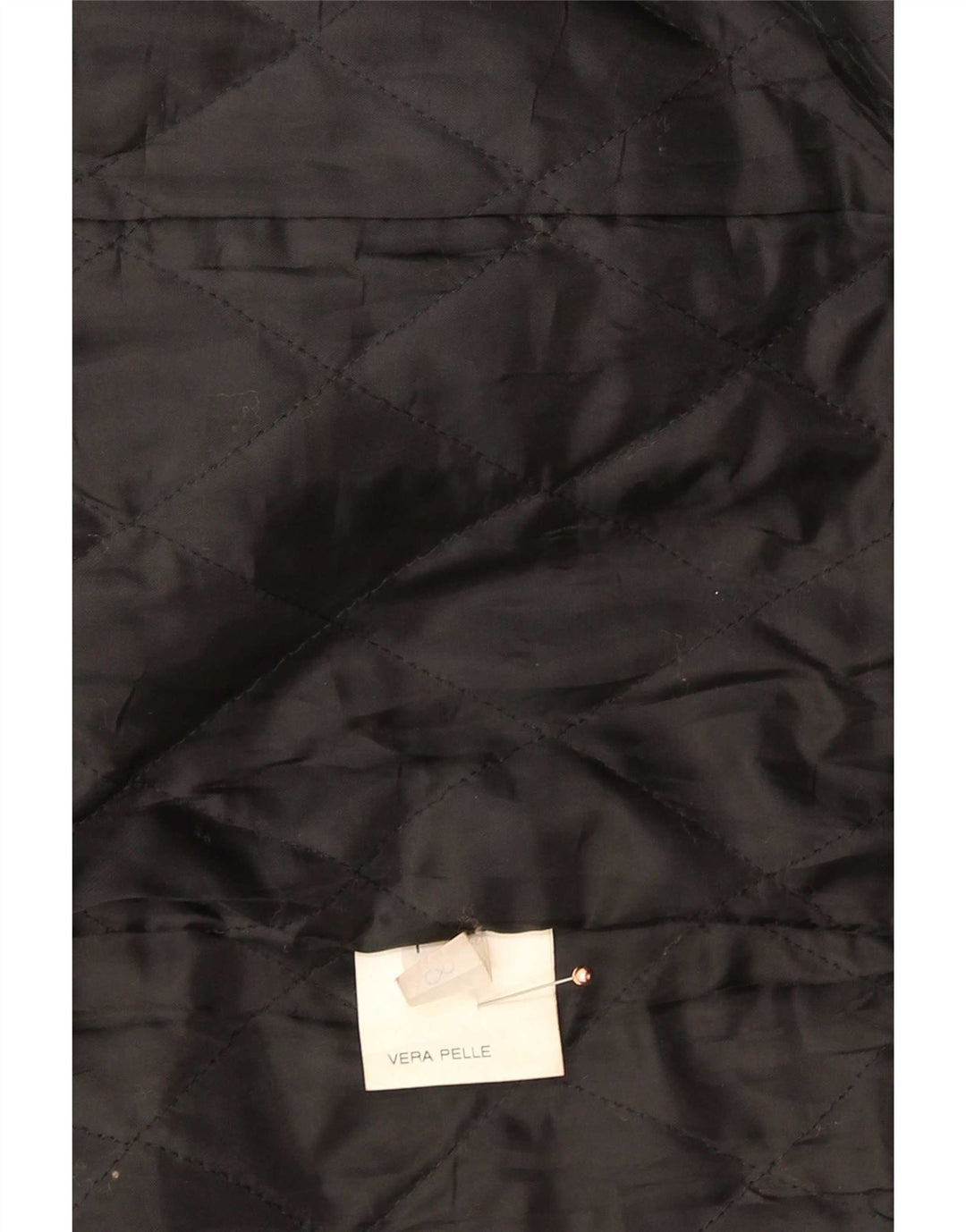 Vintage mujer cuero abrigo Reino Unido 14 medio negro