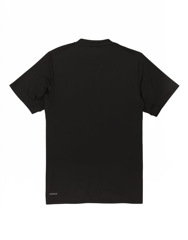 Adidas Mens T-Shirt Top Medium Black Polyester Sports