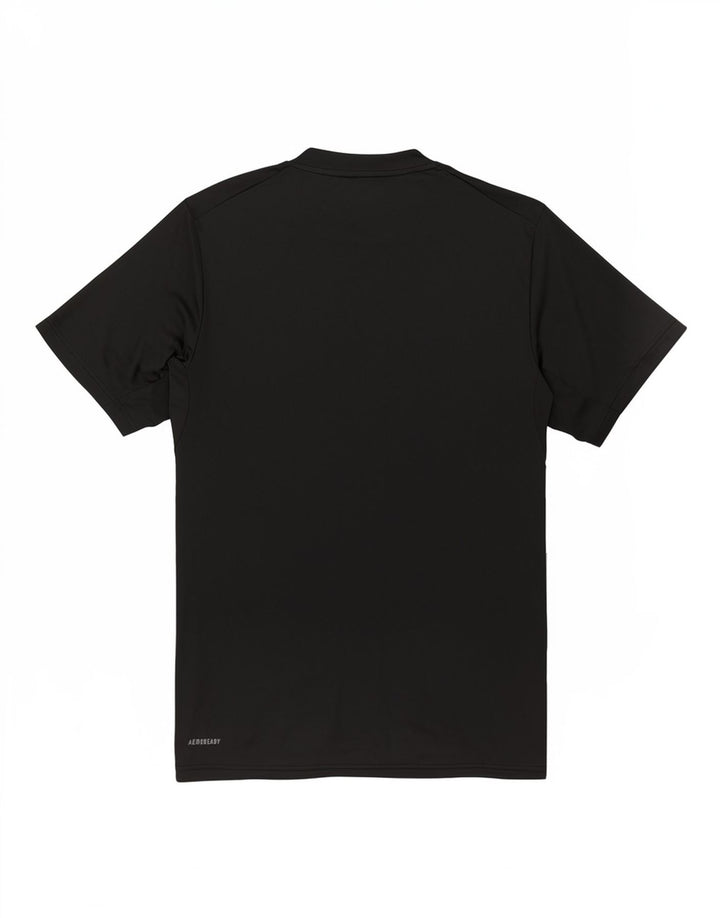 Adidas Mens T-Shirt Top Medium Black Polyester Sports