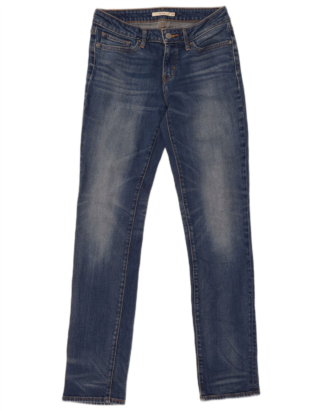 Levi's Dame 712 Slim Jeans W28 L31 Blå