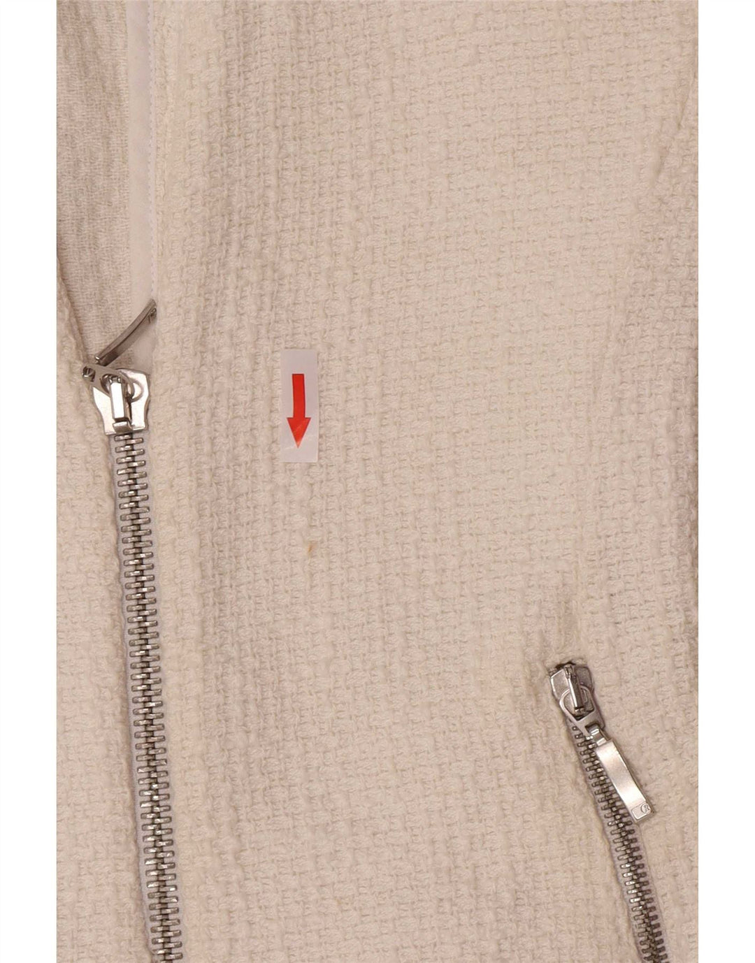 Giacca blazer corta da donna Zara UK 8 piccola in cotone bianco