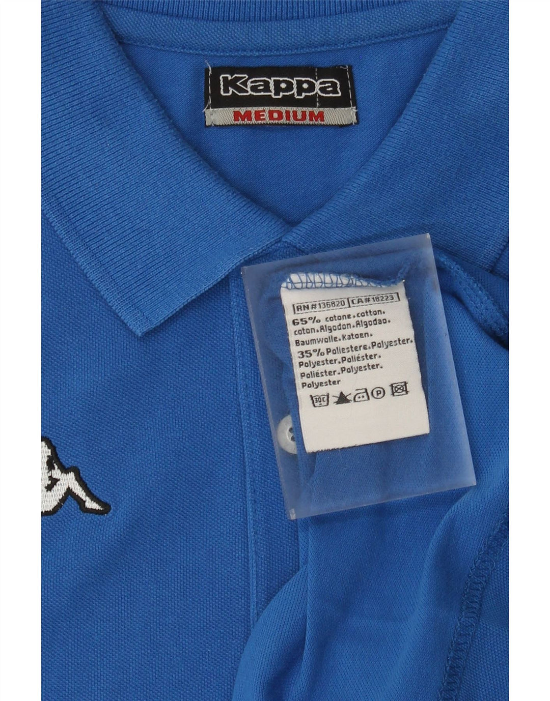 KAPPA Mens Polo Shirt Medium Blue Cotton
