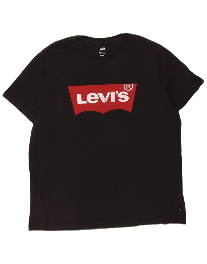 Levi's Mens Graphic T-Shirt Top XL Black Cotton