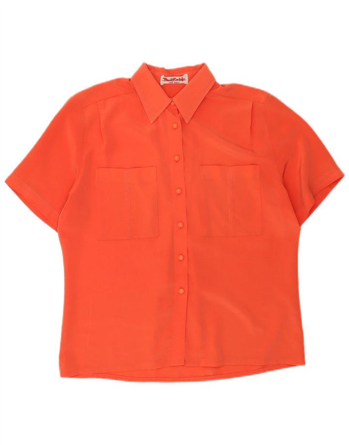 Linea Donna Womens Short Sleeve Oversized Shirt Blouse IT 44 Medium Orange