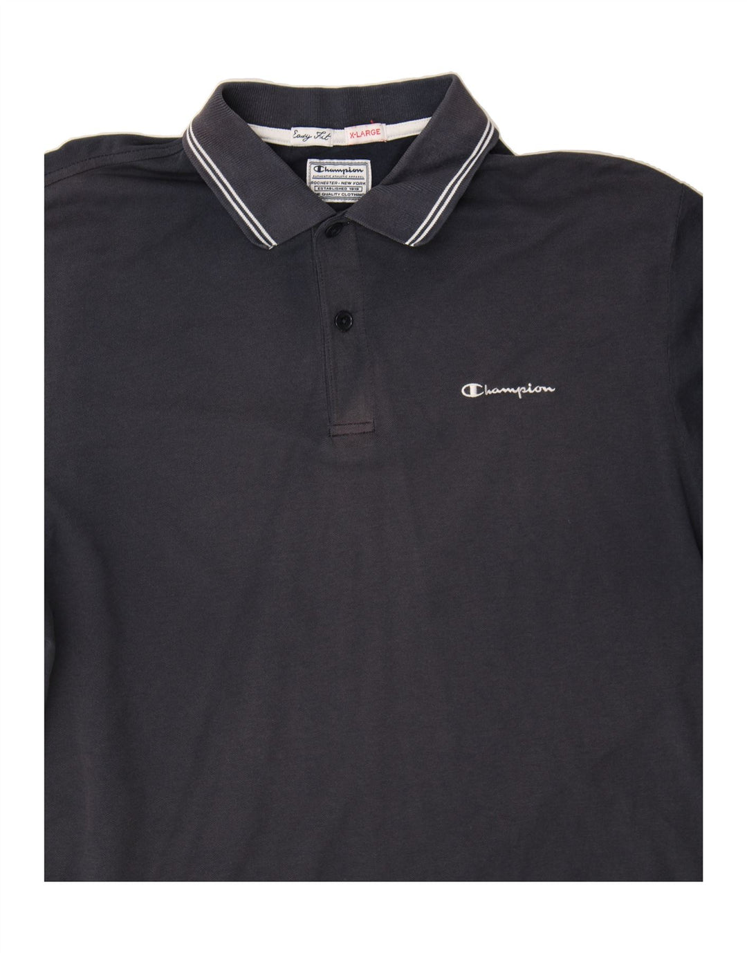 CHAMPION Mens Easy Fit Polo Shirt XL Navy Blue Vintage Champion and Second-Hand Champion from Messina Hembry 