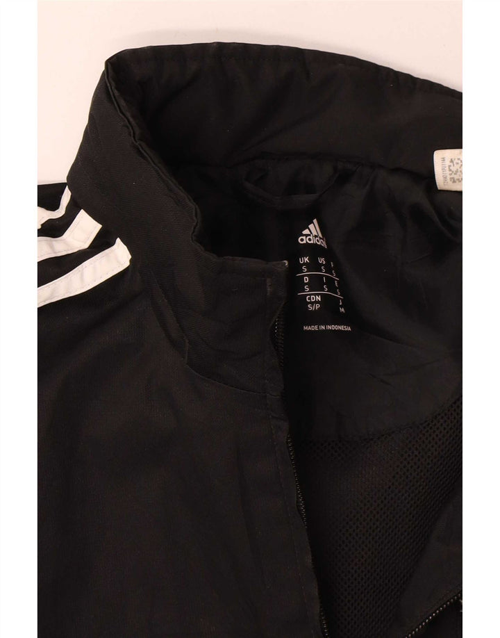 Adidas Mens Rain Jacket UK 36 Small Black Colourblock Polyester