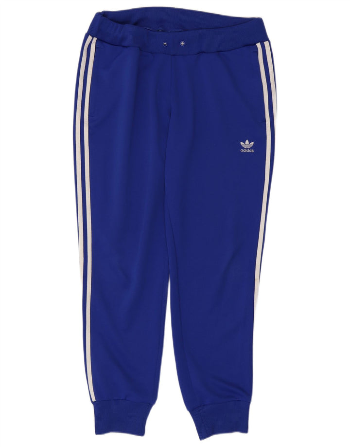 Adidas Damen Trainingshose Jogger UK 16 Large Blau Polyester