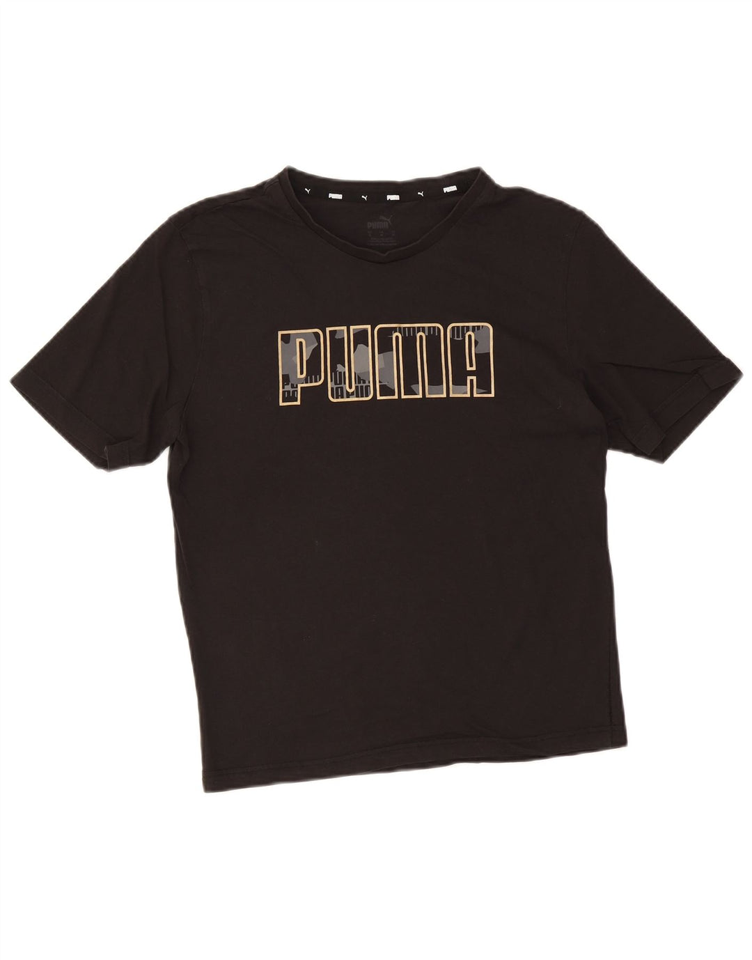 Puma Grafisk T-Shirt Top UK 14 Medium Sort