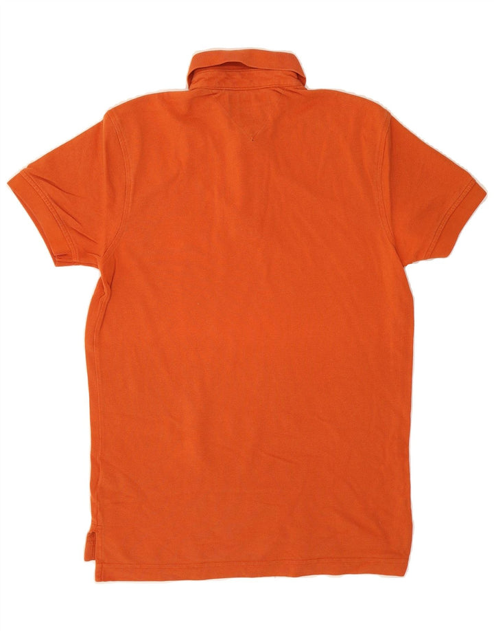 TOMMY HILFIGER Mens Polo Shirt Small Orange Cotton Vintage Tommy Hilfiger and Second-Hand Tommy Hilfiger from Messina Hembry 