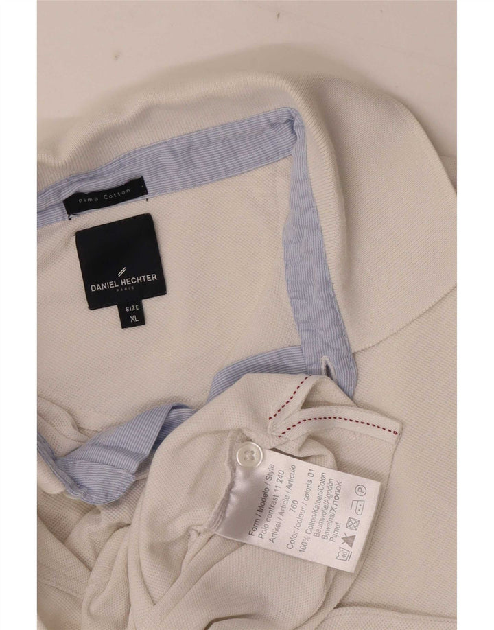 Polo da uomo Daniel Hechter XL in cotone bianco