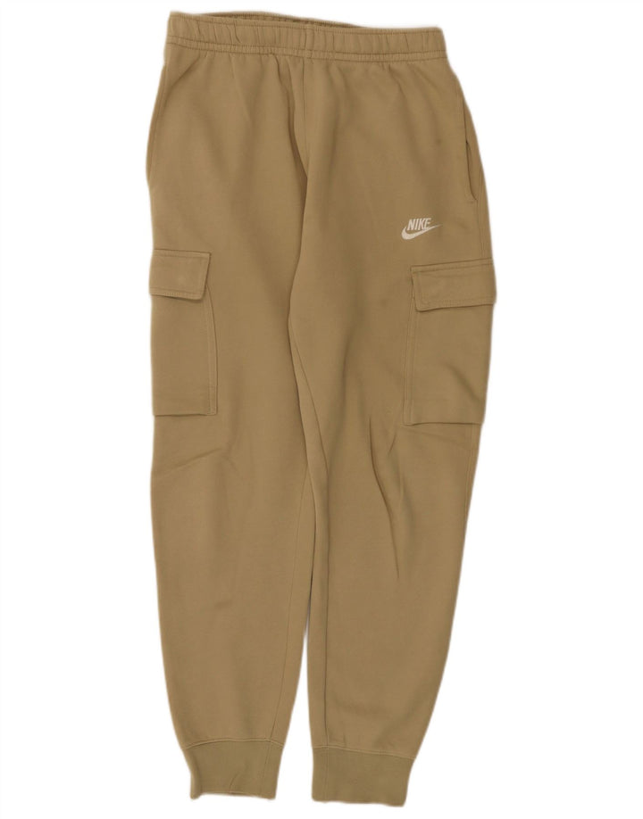 Nike Mens Cargo Tracksuit Trousers Joggers Small Beige Cotton