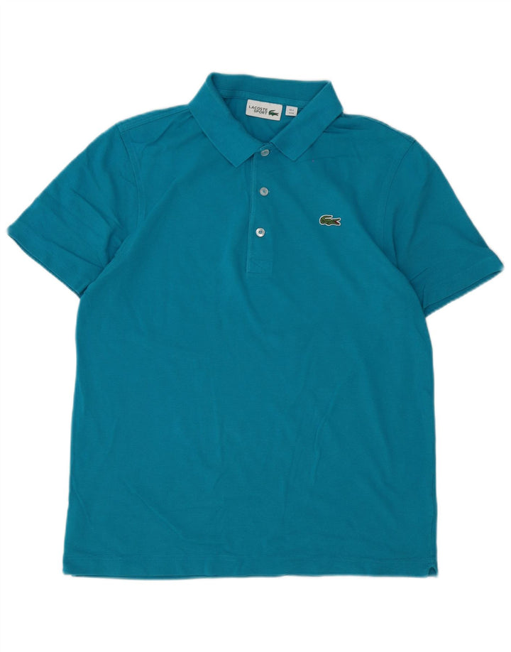 Lacoste Mens Polo Shirt Size 4 Medium Blue Cotton
