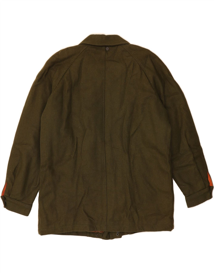 MC GREGOR Mens Bomber Jacket IT 50 Large Khaki Wool Vintage MC Gregor and Second-Hand MC Gregor from Messina Hembry 