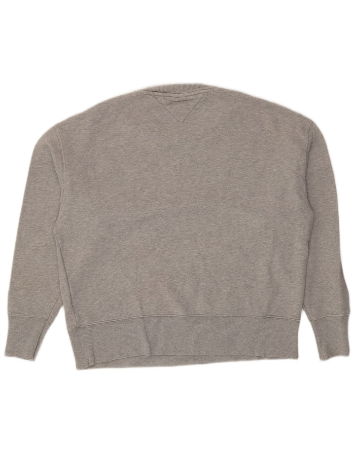 Tommy Hilfiger Mens Sweatshirt Jumper Large Grey Flecked Cotton