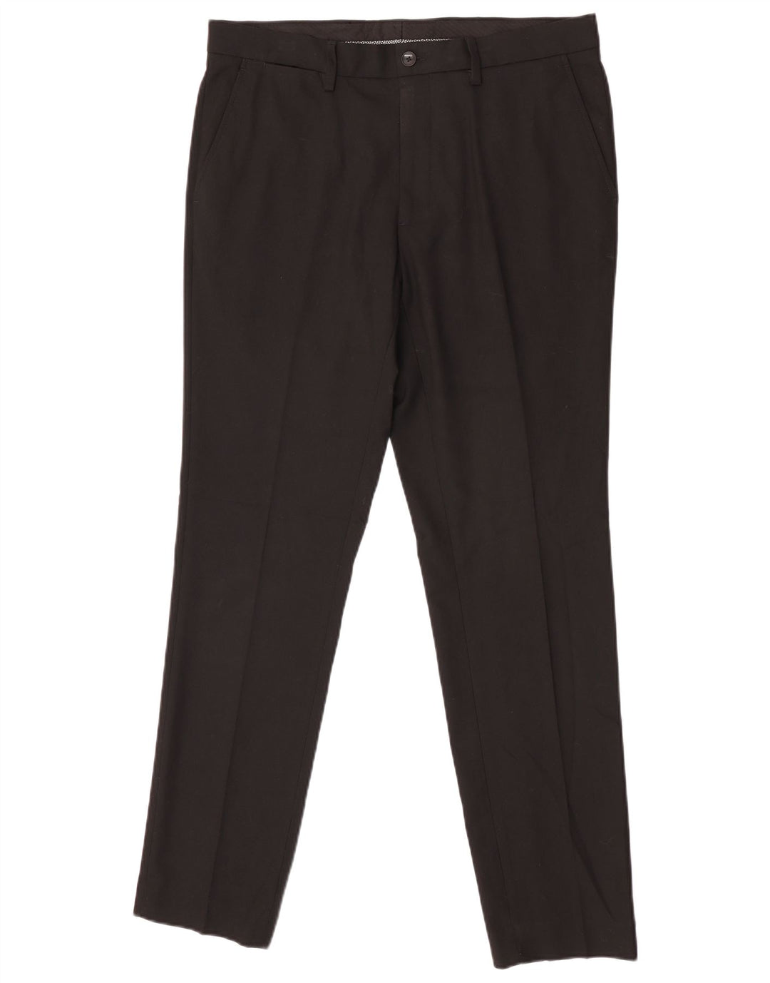 Marks & Spencer Mens Skinny Suit Trousers W34 L31 Black Polyester
