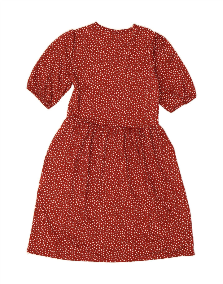 OVS Womens A-Line Dress UK 6 XS Red Spotted Polyester Vintage OVS and Second-Hand OVS from Messina Hembry 