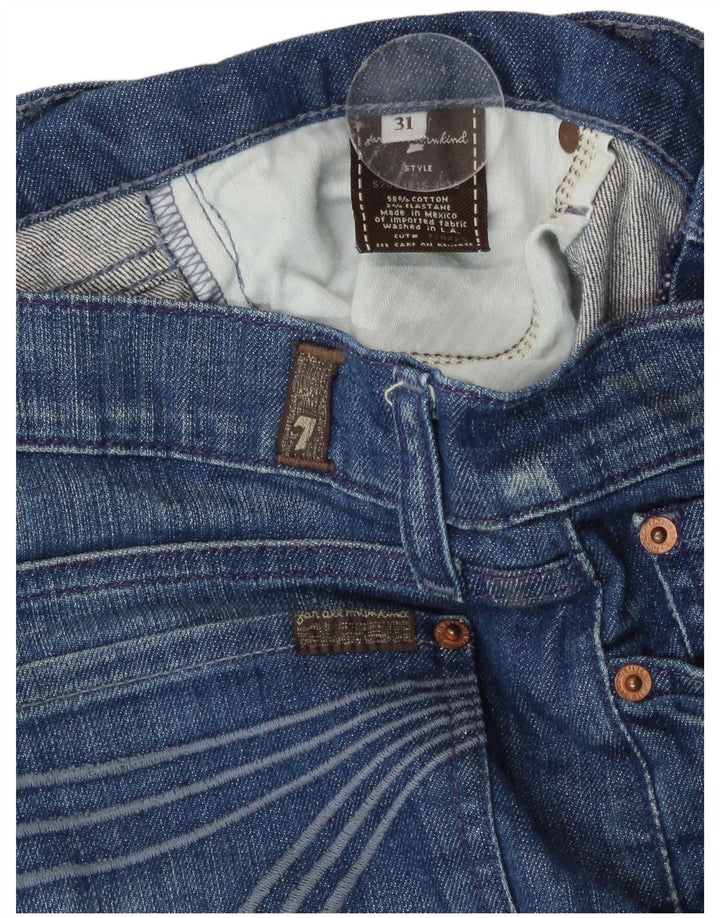 7 For All Mankind Womens Denim Shorts W31 Medium Blue Cotton