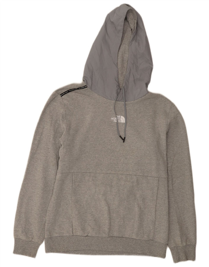 The North Face Mens Graphic Hoodie Jumper Medium Grey Cotton