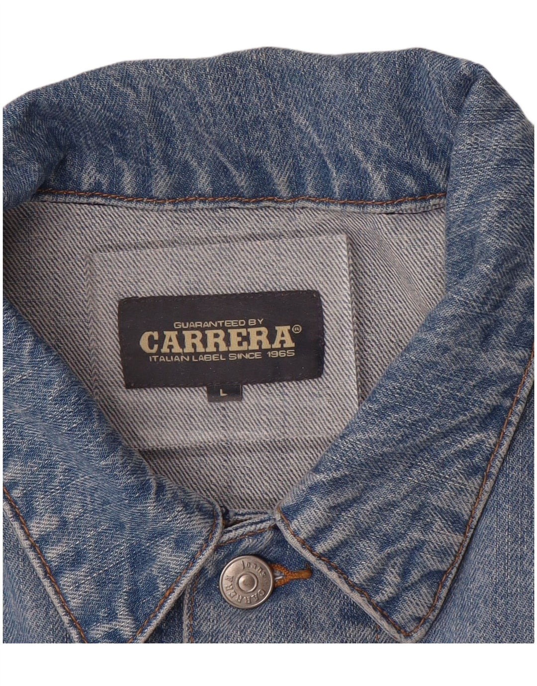 CARRERA Denimjakke til mænd UK 40 Stor Blå Bomuld