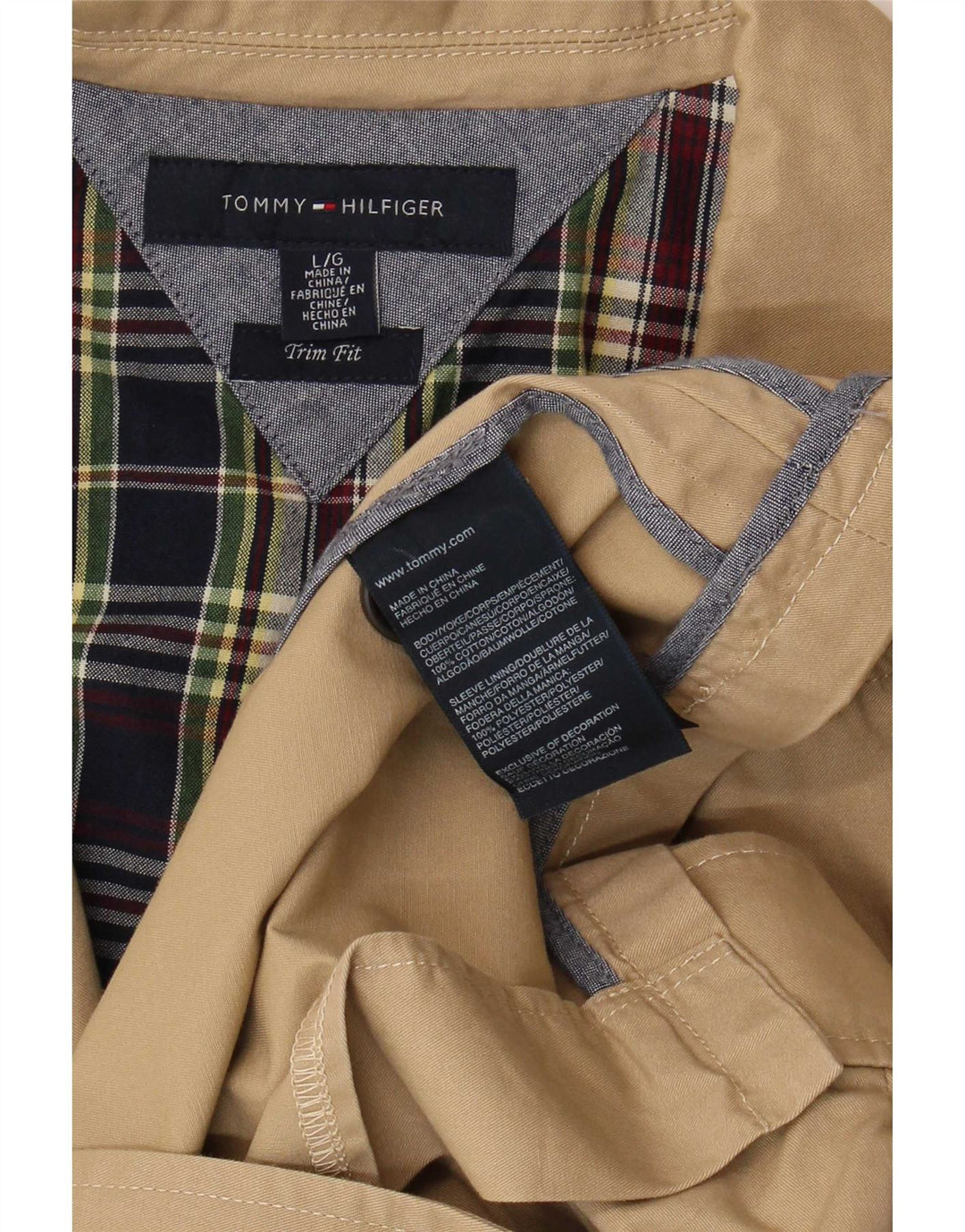 Tommy Hilfiger Męska marynarka zapinana na 2 guziki, UK 40, duża, beżowa