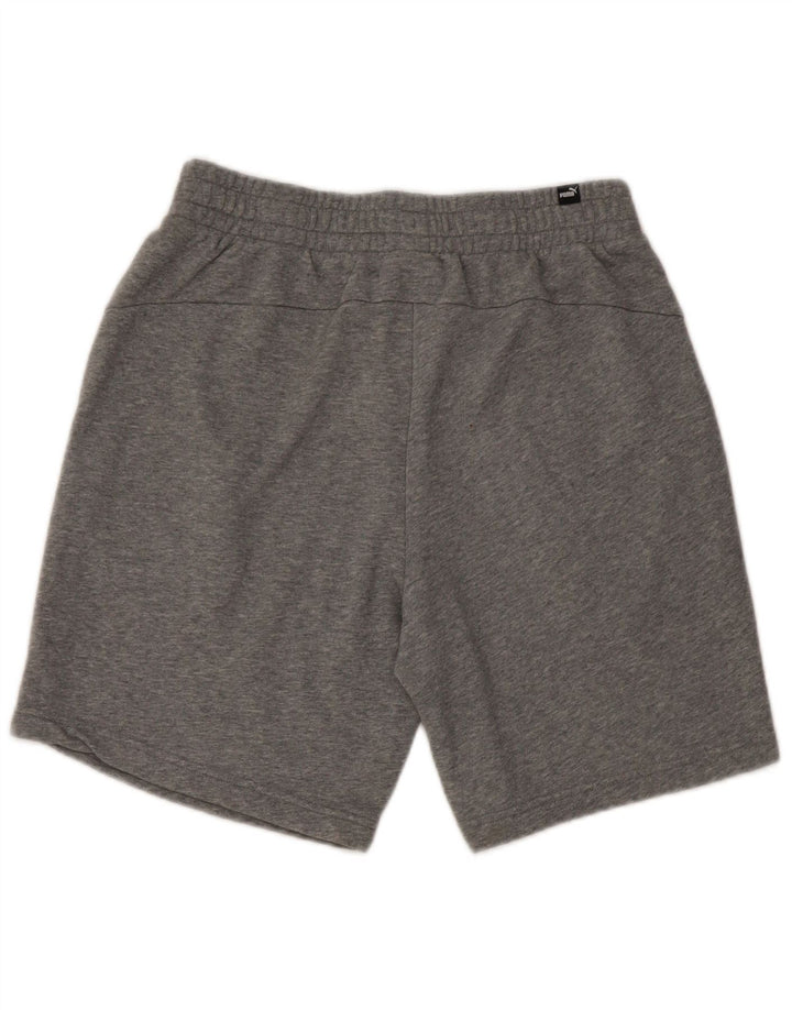 Puma Mens Graphic Sport Shorts Medium  Grey Flecked Cotton