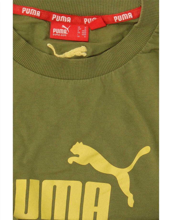 Puma Herre Grafisk T-Shirt Top Medium Grøn