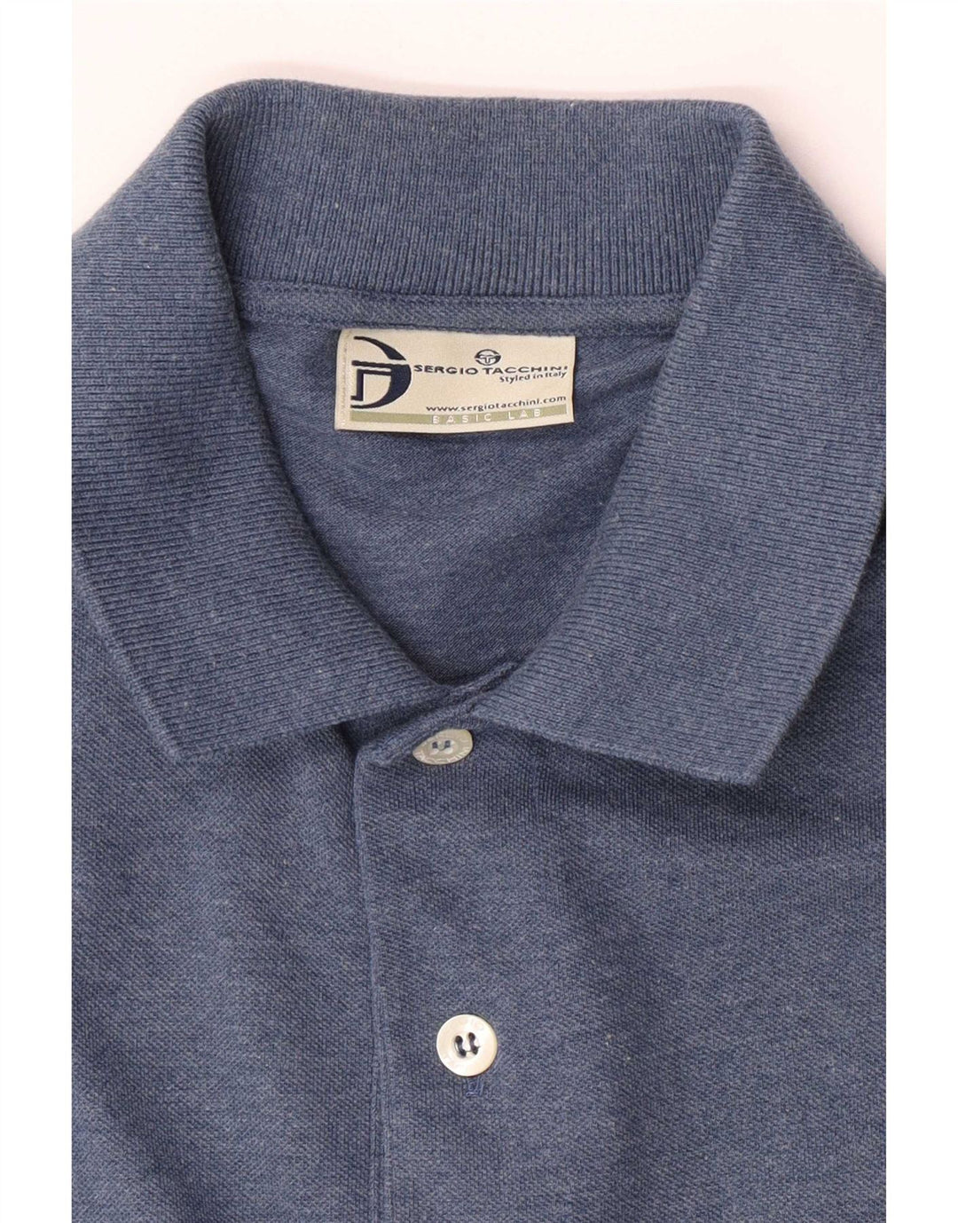 Sergio Tacchini Mens Polo Shirt Medium Navy Blue