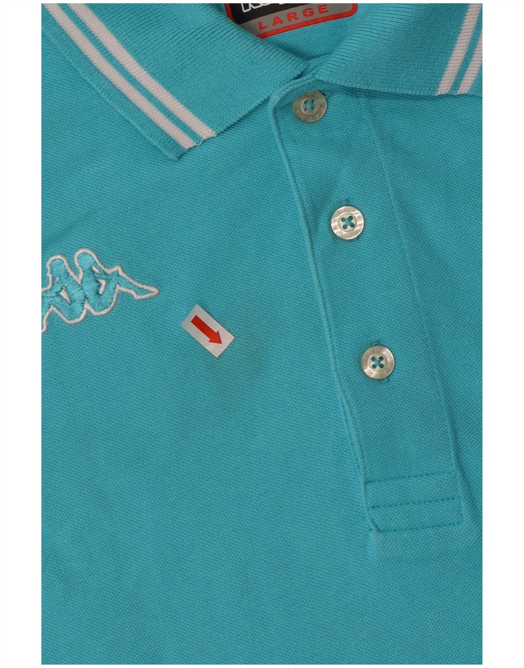 Kappa Mens Polo Shirt Large Blue Cotton
