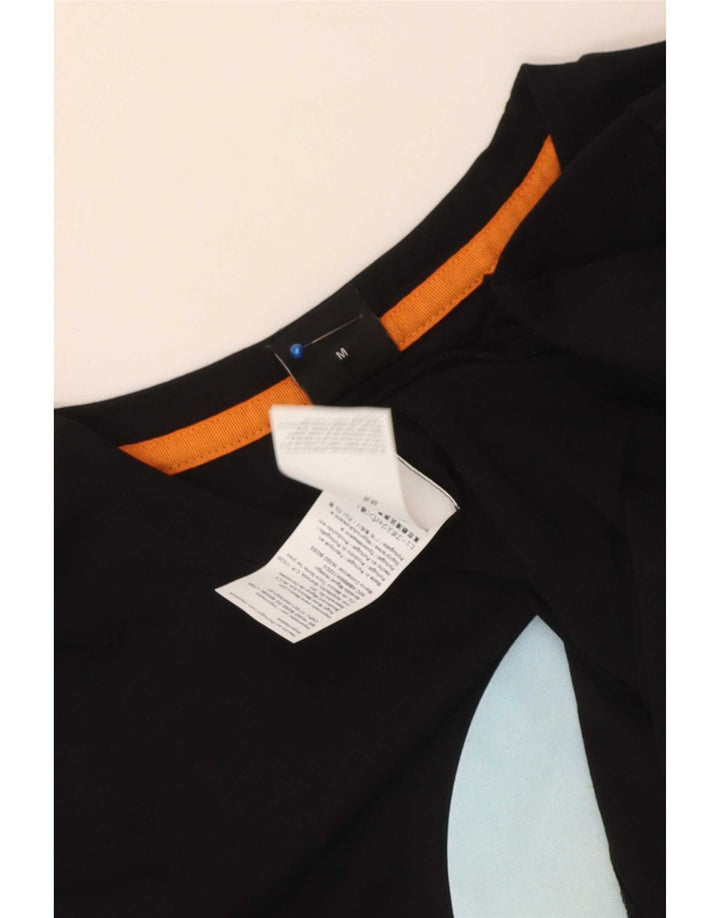Ανδρικό γραφικό T-Shirt Hugo Boss Τοπ μεσαίο μαύρο βαμβακερό