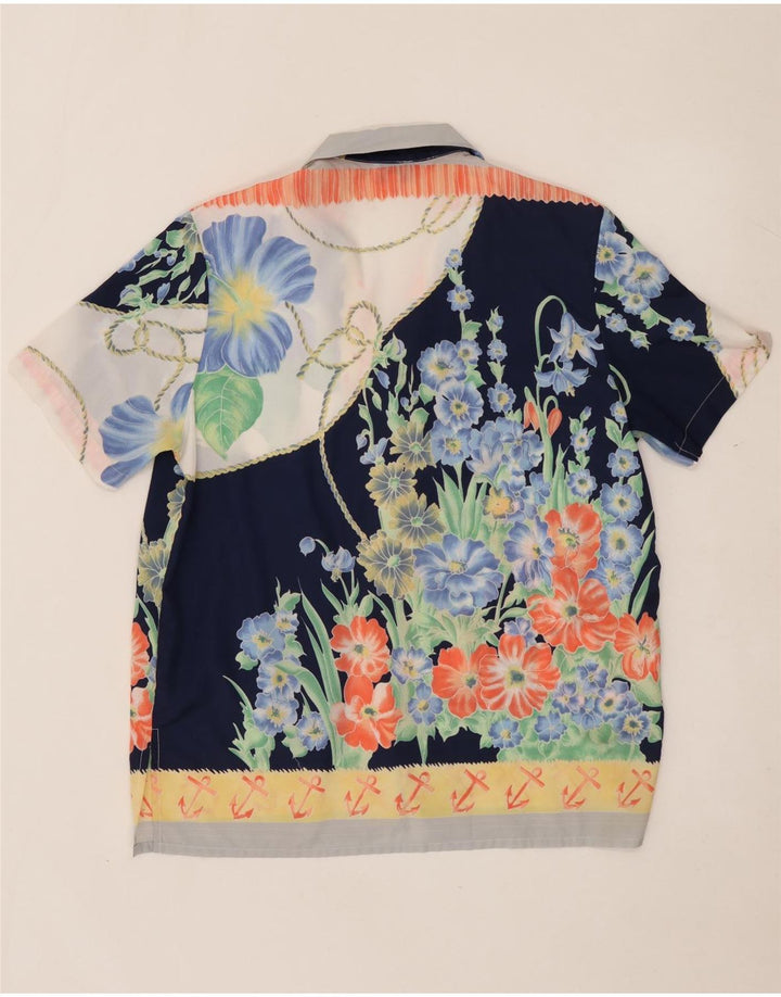 ALEXIA Womens Oversized Shirt Blouse UK 14 Medium Multicoloured Floral