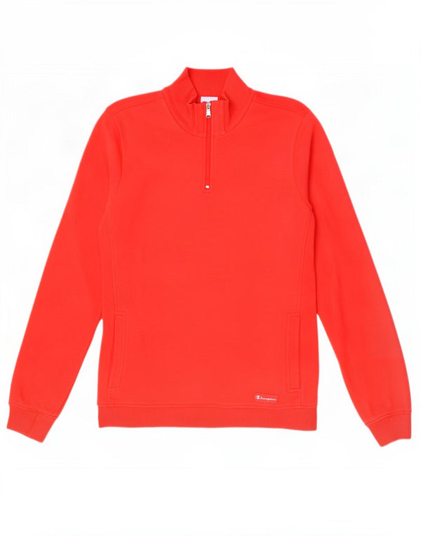 Champion Γυναικείο Φούτερ με φερμουάρ Jumper UK 14 Μεσαίο κόκκινο βαμβακερό