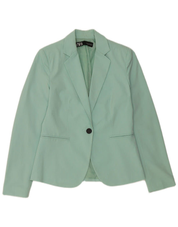 Giacca blazer a 1 bottone da donna Zara EU 34 2XS poliestere turchese