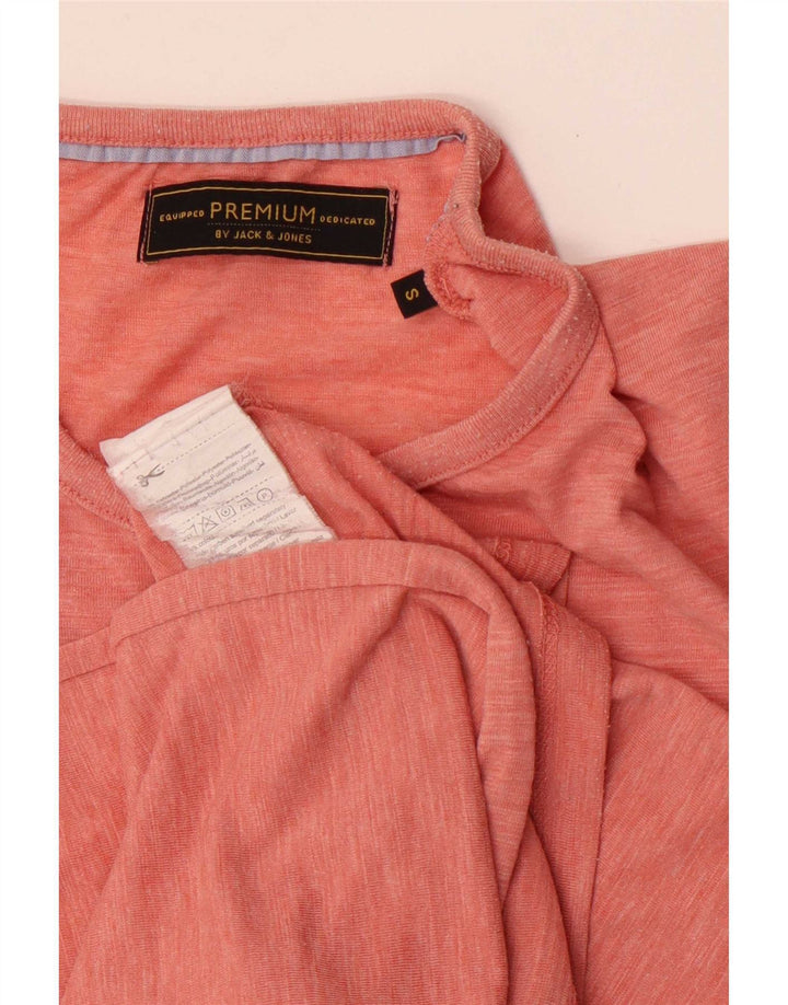 T-shirt da uomo Jack & Jones Top piccolo in poliestere screziato rosa