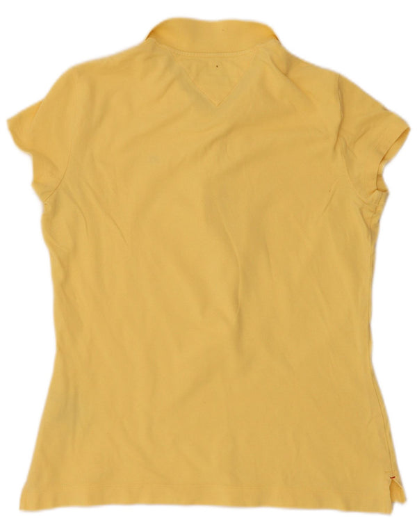 Polo da donna slim fit Tommy Hilfiger UK 18 XL cotone giallo