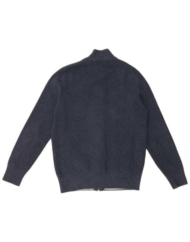 Marks & Spencer Mens Cardigan Sweater Medium Navy Blue Polyester
