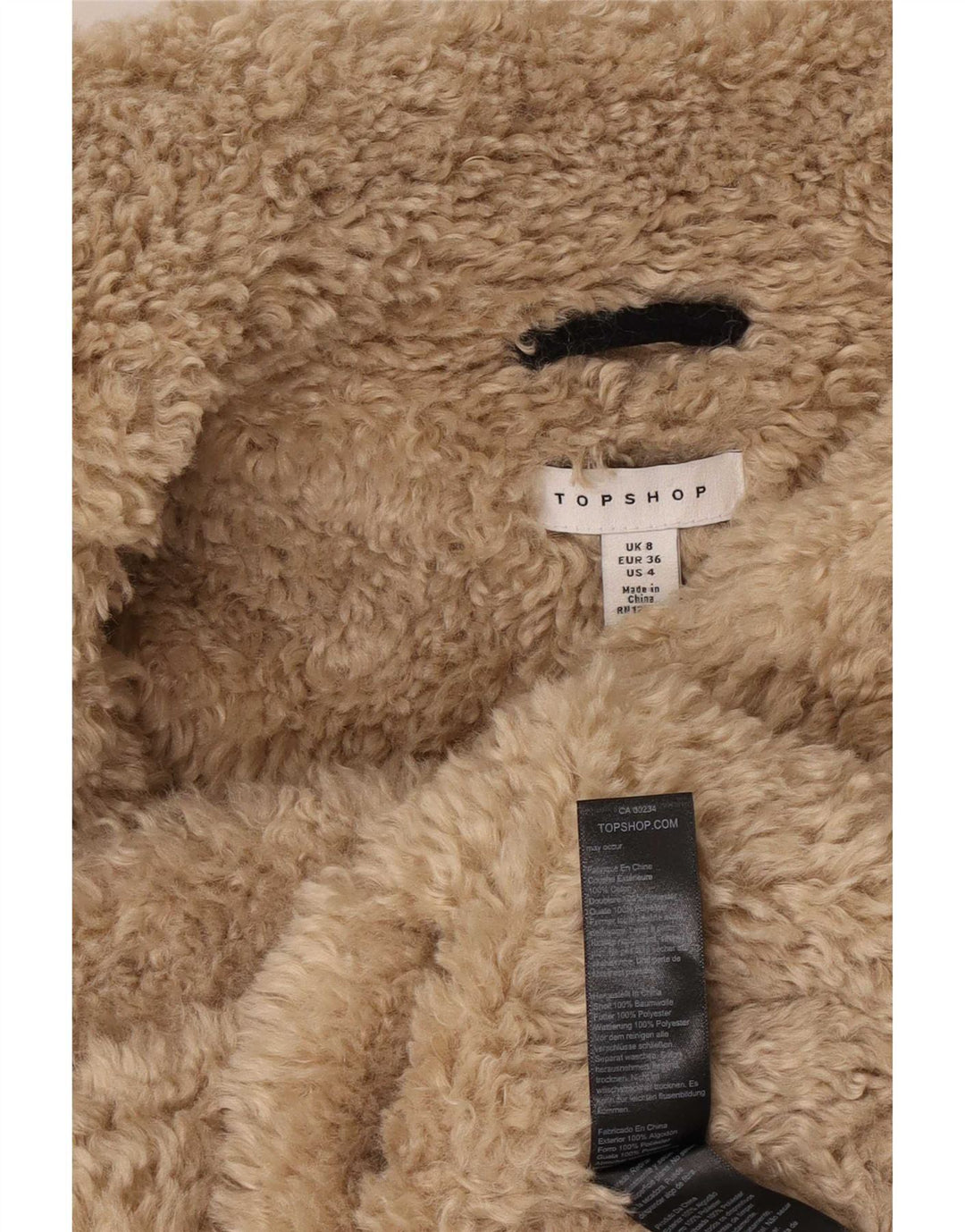 Topshop Womens Oversized Corduroy Jacket UK 8 Small Black Colourblock