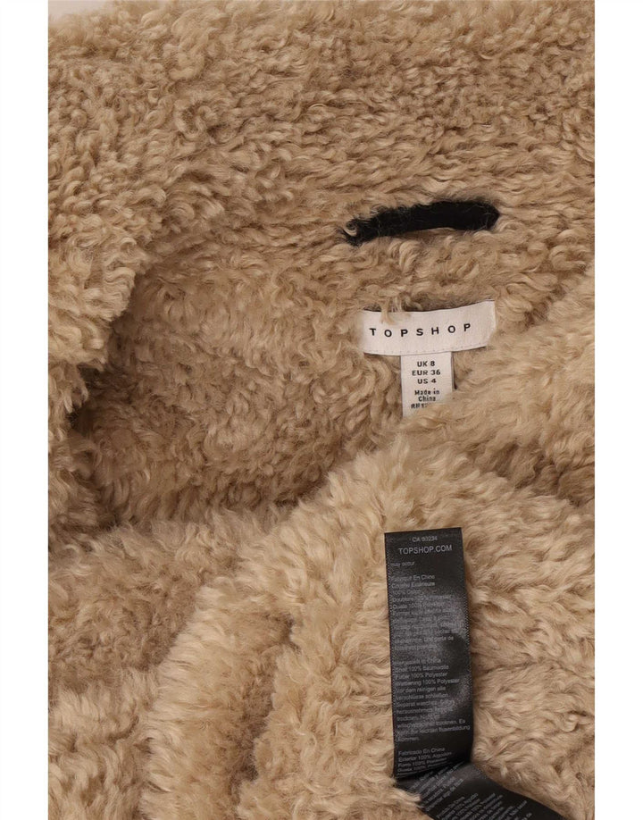 Topshop Womens Oversized Corduroy Jacket UK 8 Small Black Colourblock