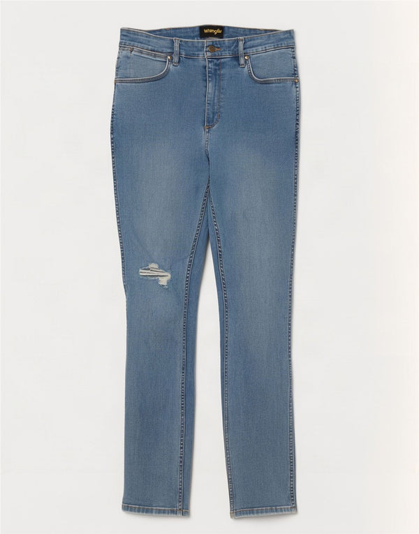 Женские джинсы скинни Wrangler Strangler W31 L30, синий хлопок