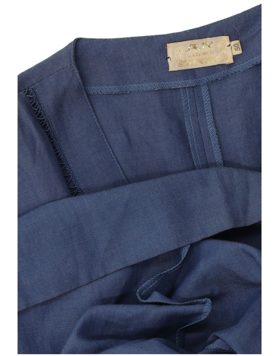 Vintage Womens Wrap Dress IT 50 XL Blue