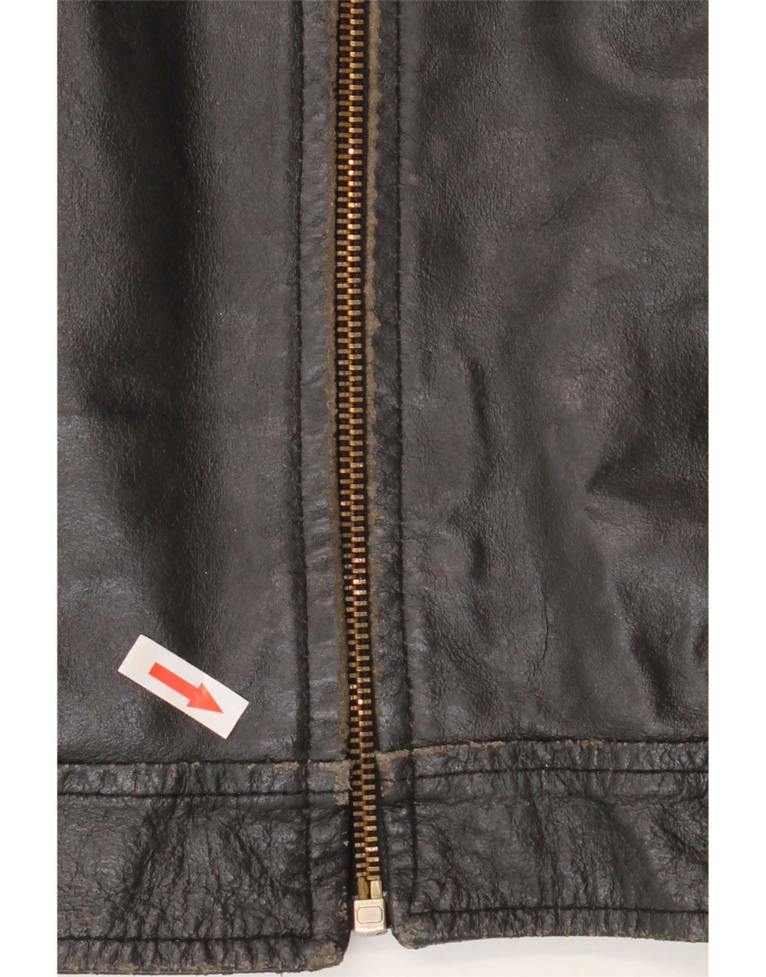 Jaqueta de couro feminina vintage IT 50 XL preta